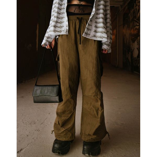 Брюки Хлопковые Карго Хаки - фото 4