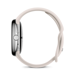 Умные часы Google Pixel Watch 3 Wi-Fi, 45mm, Polished Silver/Porcelain (Полированный серебристый корпус, ремешок фарфорового цвета)