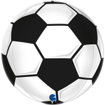 Шар Фольгированный Футбольный мяч 3D (Белый)