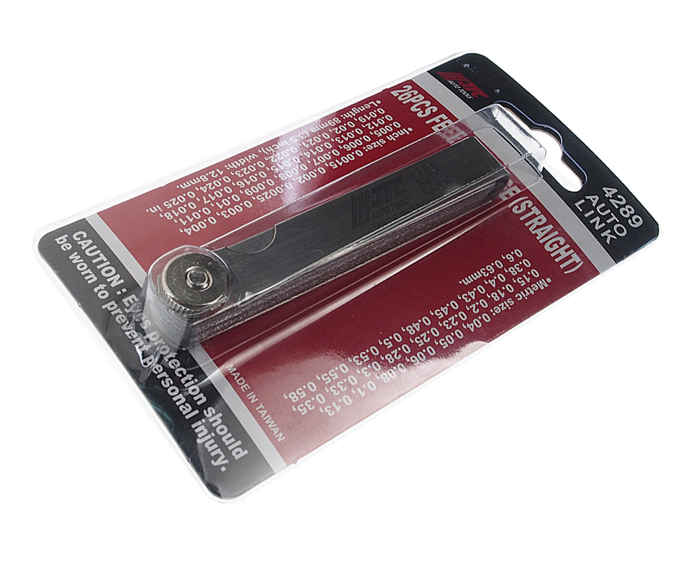 Набор щупов 0.04-0.63мм (0.0015"-0.025") прямых для установки зазора 26шт. JTC