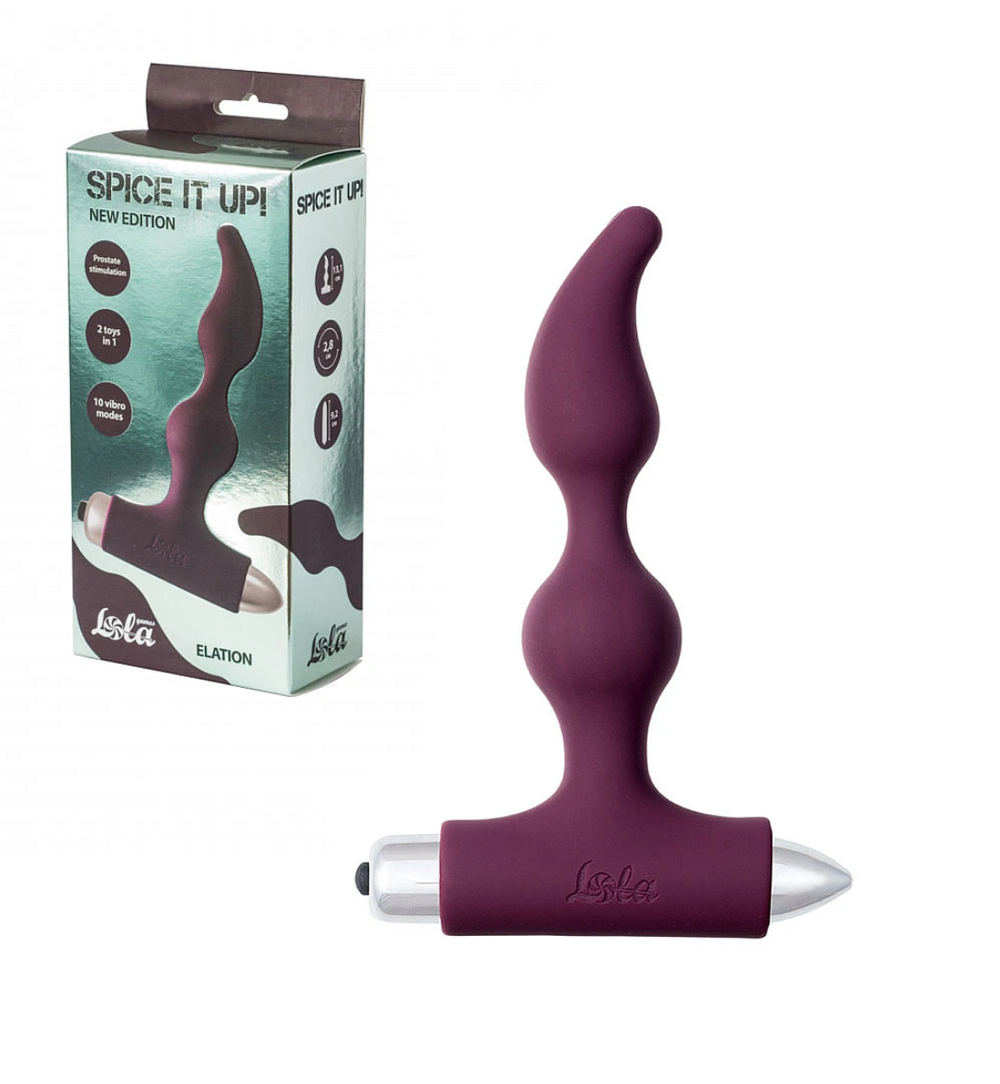 Анальная вибровтулка Spice It Up, Elation, бордовый