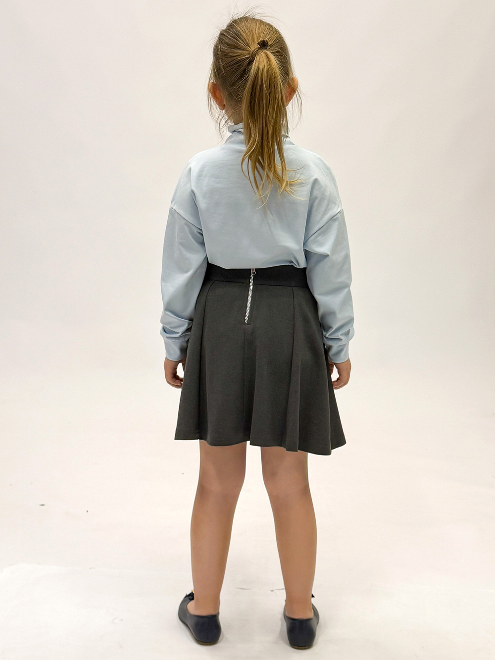 Блузка трикотажная школьная для девочки 7-10 лет