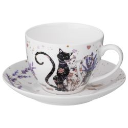 ЧАЙНЫЙ НАБОР LEFARD "ЛАВАНДОВЫЕ КОТЫ" НА 2 ПЕР. 4 ПР. 275 МЛ (КОР=16НАБ.)