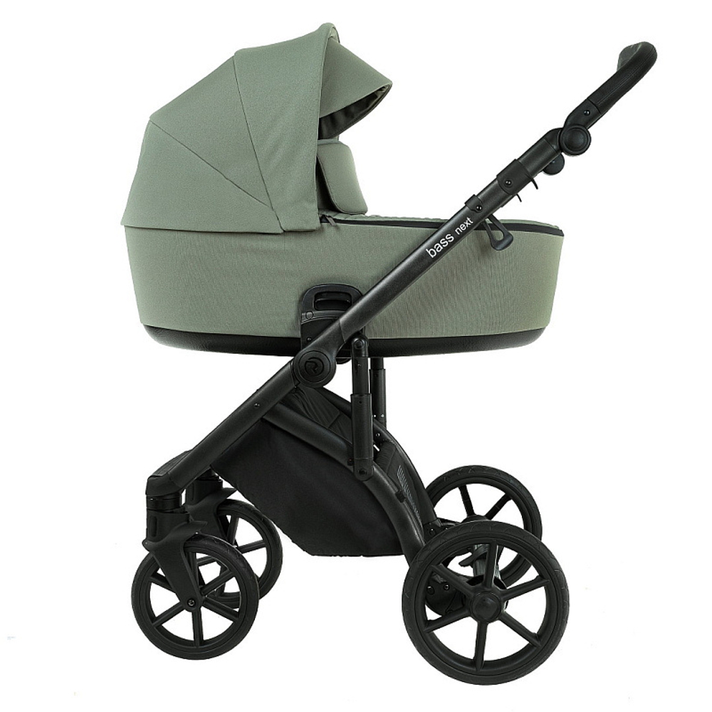 Детская коляска Roan Bass Next 2 в 1 BSN/43/2 Sage Green/Black/ руч.Black