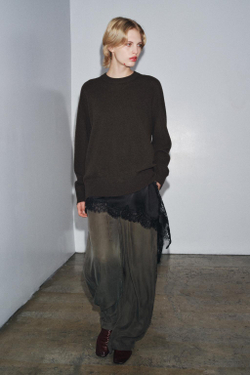 ZARA СВИТЕР ОВЕРСАЙЗ ИЗ 100% ШЕРСТИ, КОРИЧНЕВЫЙ