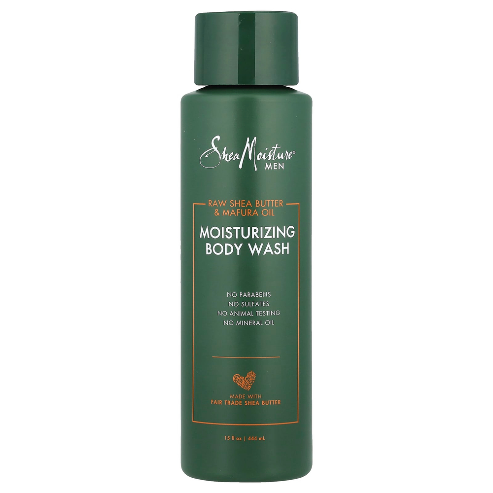 SheaMoisture, Для мужчин, необработанное масло ши и масло мафуры, увлажняющий гель для душа, 444 мл (15 жидк. унц.)