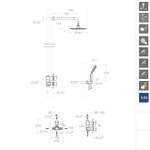 Встраиваемый термостатический смеситель для душа с троп. и руч. душем BLAUTHERM 948712RP240NM чёрный