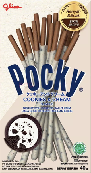 Pocky бисквитные палочки со вкусом печенья и крема