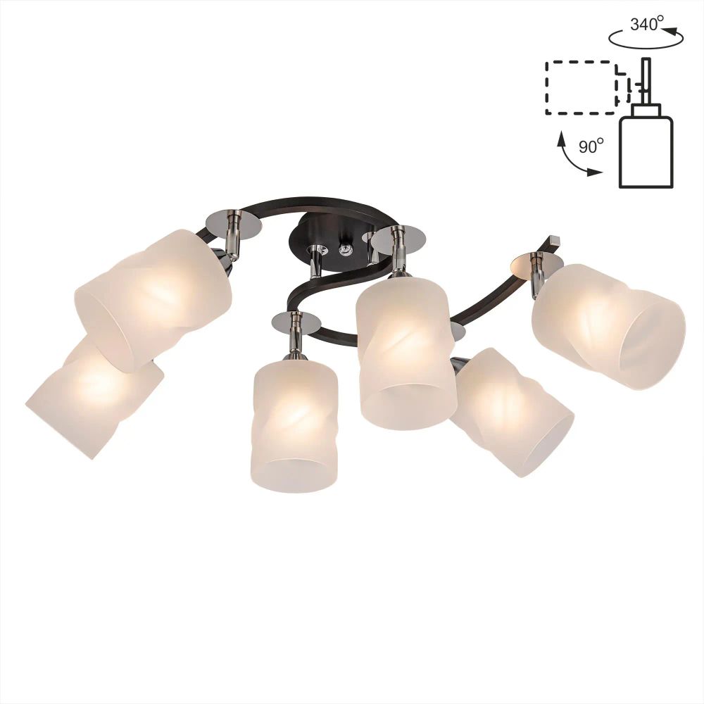 Citilux Сиерра CL119261 Люстра с поворотными плафонами Чёрная