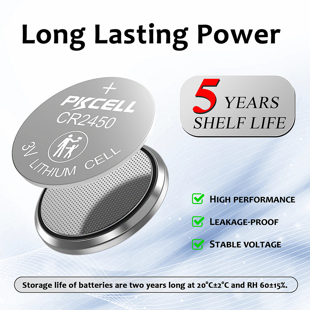Элемент питания Литиевая Таблетка CR-2450 3B Pkcell