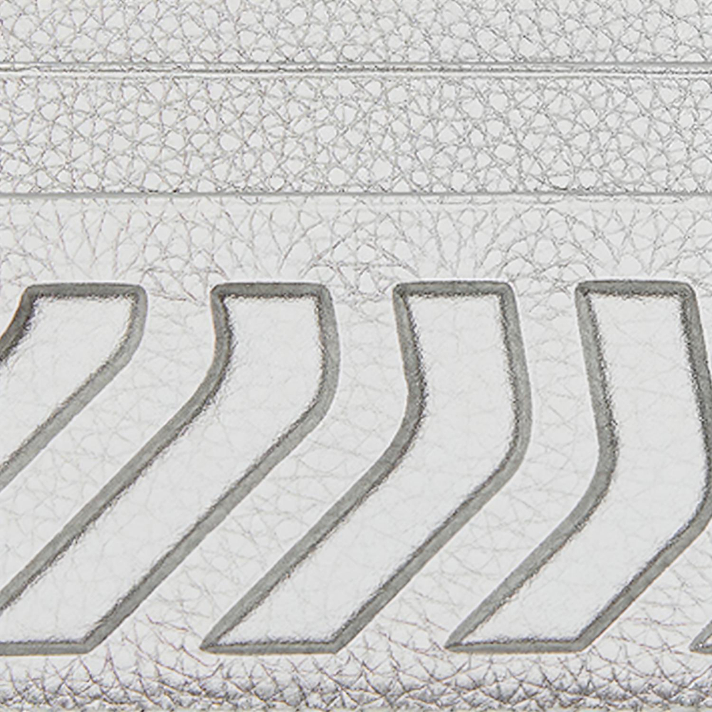 Balenciaga Car Card Holder Metallized Silver