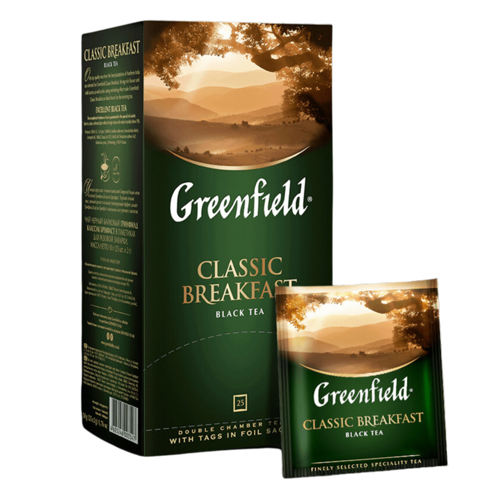 Чай Greenfield Classic Breakfast черный, 50 г