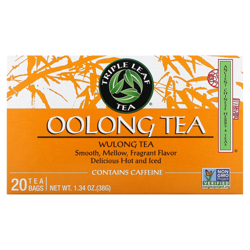 Triple Leaf Tea, Улун, чай улун, 20 чайных пакетиков, 38 г (1,34 унции)