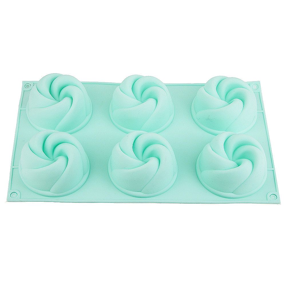 Форма силиконовая для выпечки 6 ячеек "Цветочный аромат" 7,5*7,5*4см/ 29,5*17*4см (силикон)