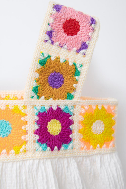 ZARA ТОП ИЗ РЕЛЬЕФНОЙ ТКАНИ С КРУЖЕВОМ КРОШЕ, ЖЕЛТОВАТО-БЕЛЫЙ