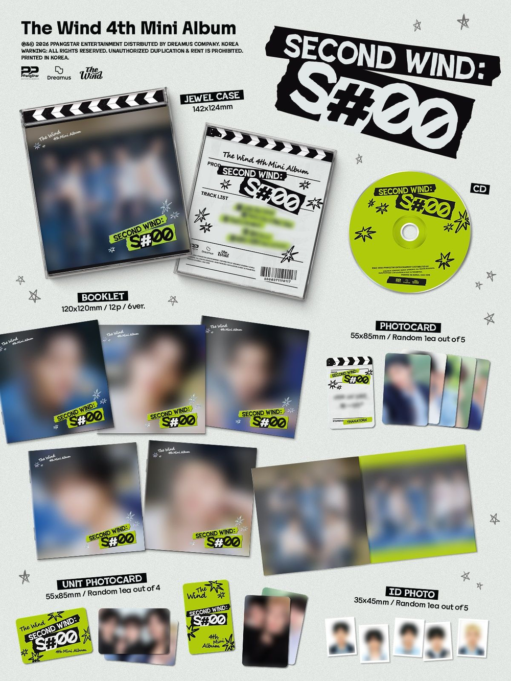 Альбом THE WIND - SECOND WIND : S#00 4th Mini Album JEWEL CASE RANDOM Version