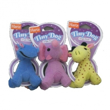 Игрушка Hartz Tiny Dog Jungle Plush Dog Toy Африканское животное мягкая для собак маленькая