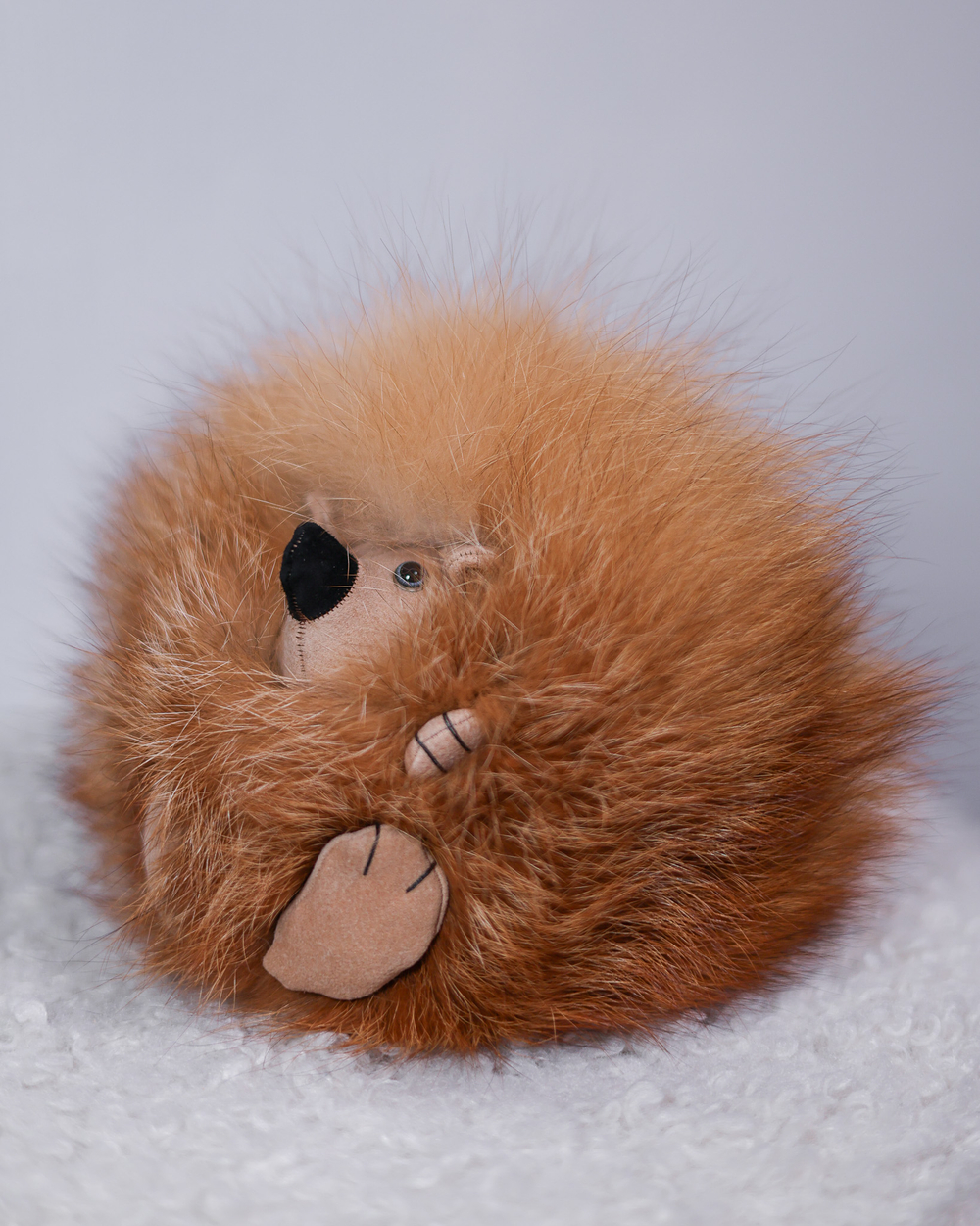 Ёжик Тофу (большой) мех лисы
