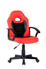 Кресло детское компьютерное CHAIRMAN CH111 экокожа, красно-черный