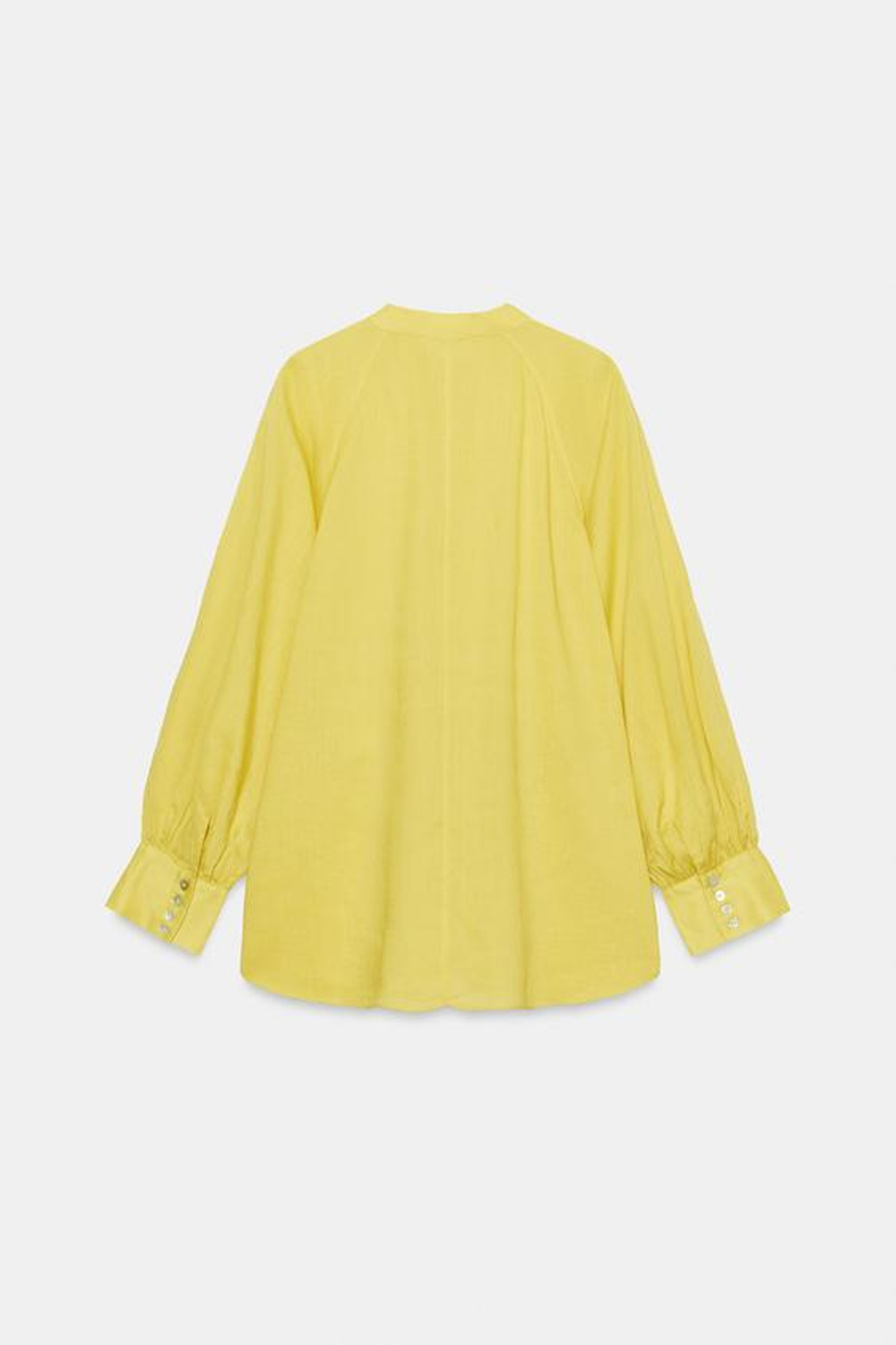 ZARA СВОБОДНАЯ РУБАШКА С РАМИ — ZW COLLECTION, ЖЕЛТЫЙ