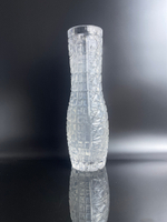 Ваза хрустальная СССР 28 см, винтажная с алмазной гранью, 1960-1990 гг