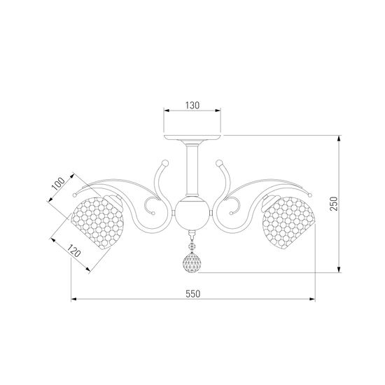 7777/5 / потолочный светильник /   золото