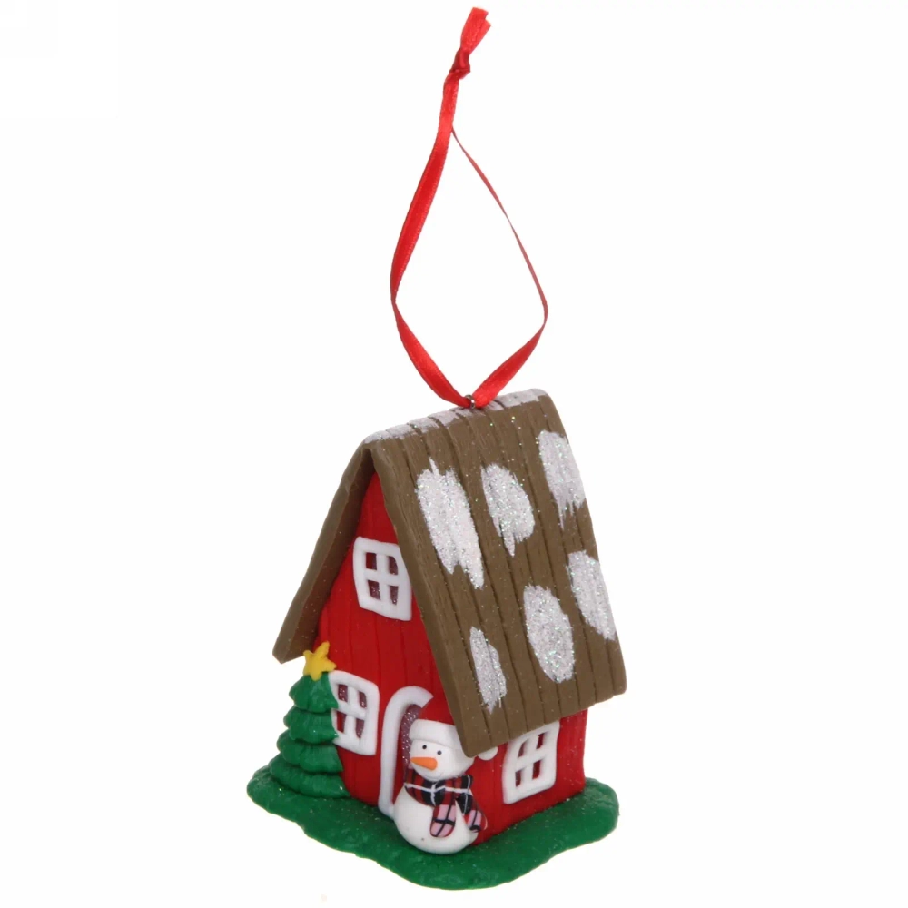 Подвеска Сandy «Новгодний домик» 8,5х7х6 см, в ассортименте