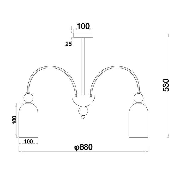 Потолочная люстра Escada ODE 686/5PL Chrome