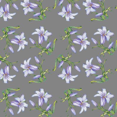 Лилии на сером фоне