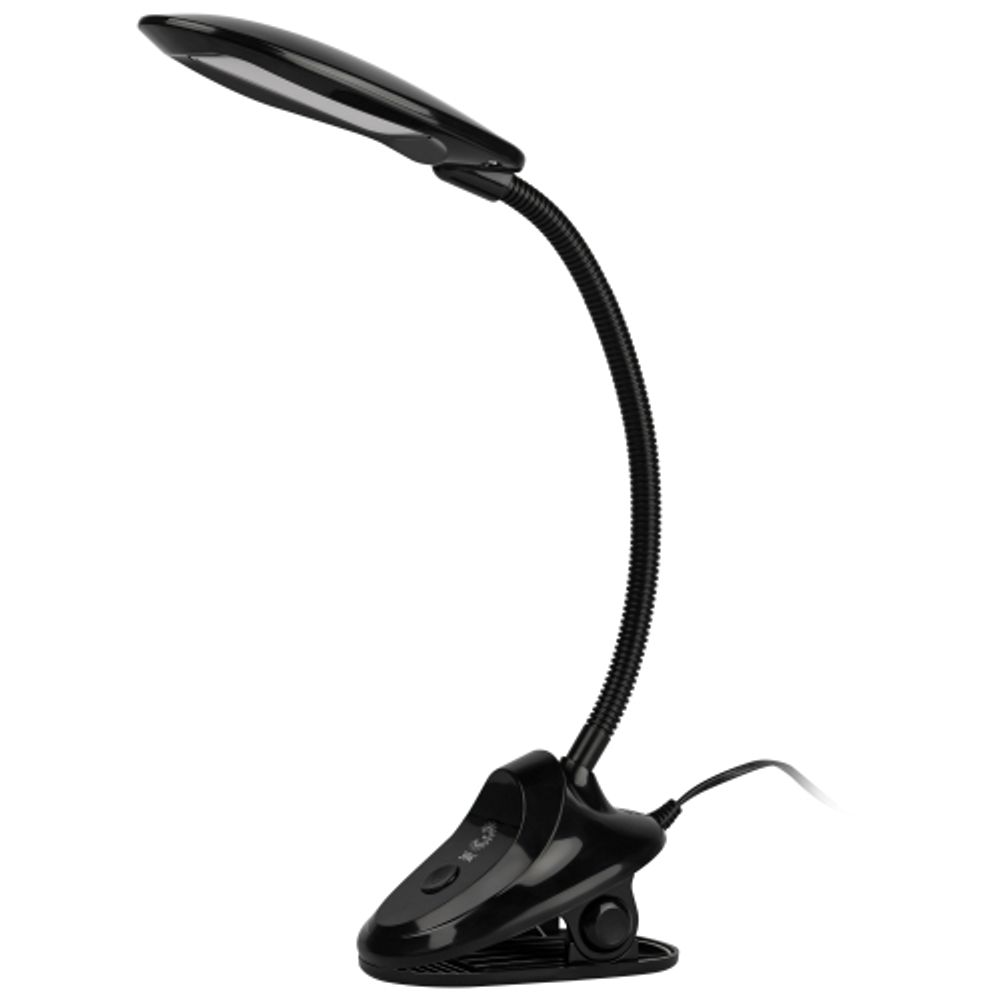 Настольный светильник ЭРА NLED-478-8W-BK светодиодный на прищепке черный | Светодиодные настольные лампы