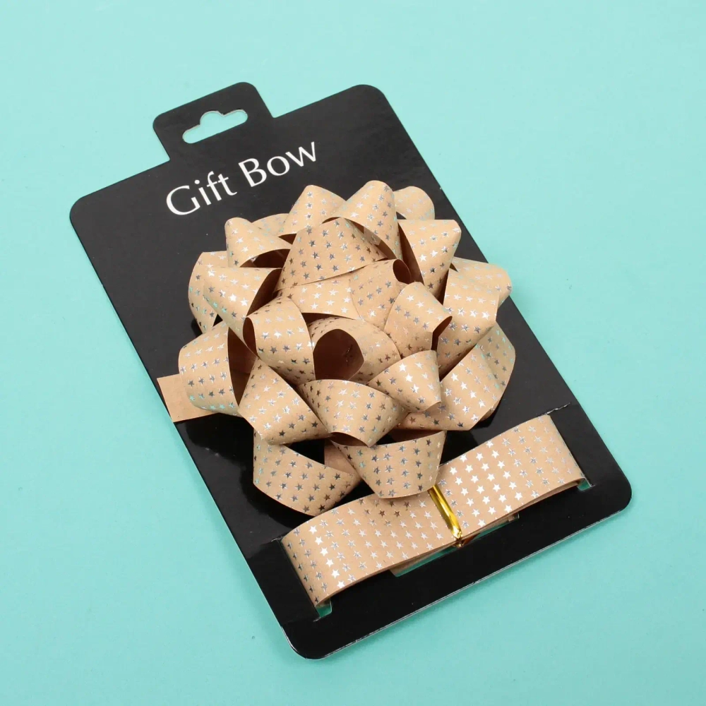 Набор для декорирования «Звездное небо» бант 2см, лента 2,5см (3м), Шампань/Серебро