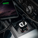 Автомобильное зарядное устройство 2 USB 2.4А + кабель USB - Type-C, черный