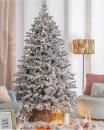 Ель заснеженная «Аляска» с 2в1 встроенной гирляндой (Литая+пвх) от 1.8 м до 3 м