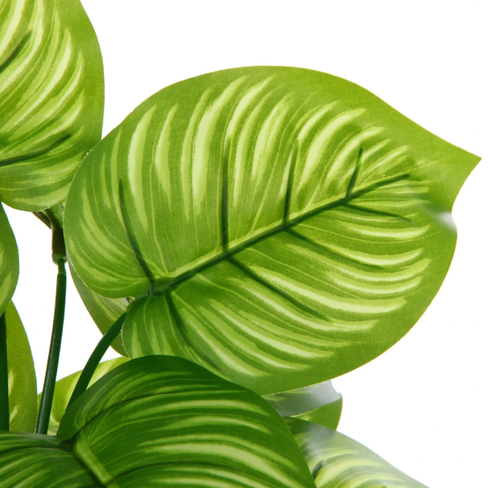 Цветок искусственный в горшке «Калатея» 26см