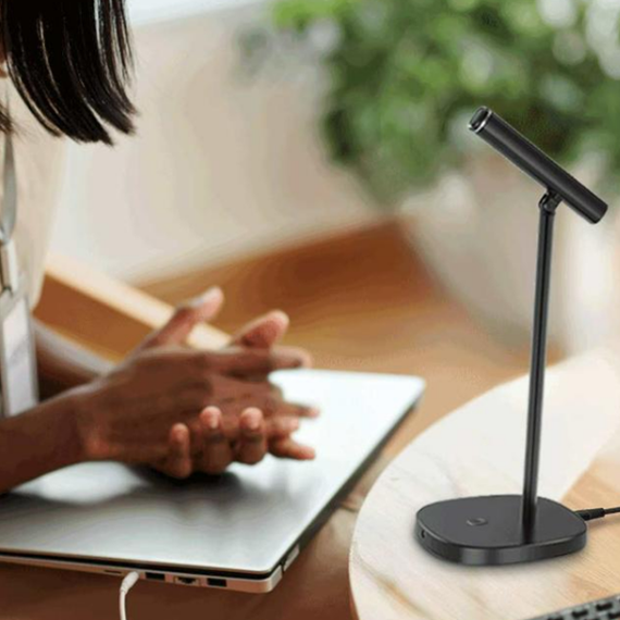 Настольный поворотный USB-микрофон Porodo (PD-SCMIC-BK) черный