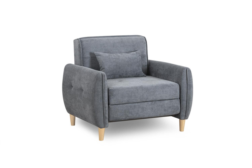 Кресло еврокнижка Анита, Серое