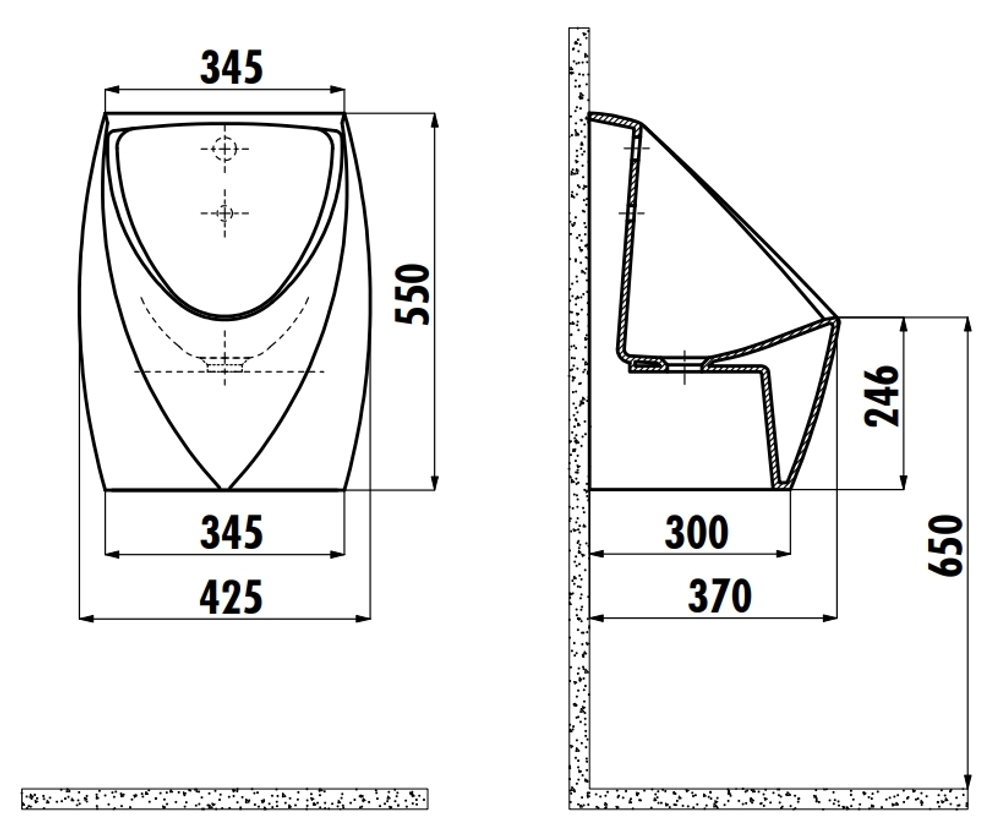Писсуар сенсорный URINAL цв. белый TP645-00CB00E-0001