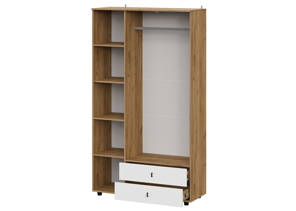 Шкаф 3-дверный с ящиками «Байкал» Белый 120 см