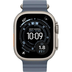 Apple Watch Ultra 3, 49 мм, Natural Titanium, ремешок Ocean синий (2025)