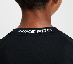 Футболка для мальчика теннисная Nike Kids Pro Warm Dri-Fit Long Sleeve Training - черный