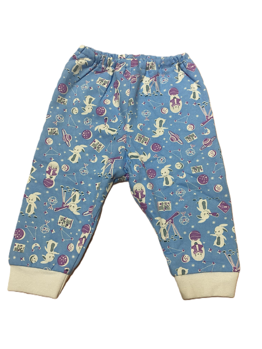 Штанишки с манжетом на резинке из футера (100% хлопок с начесом) на рост 68 см