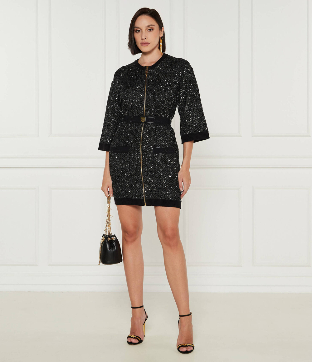 Платье с ремешком Elisabetta Franchi - черный(AM35M47E2)