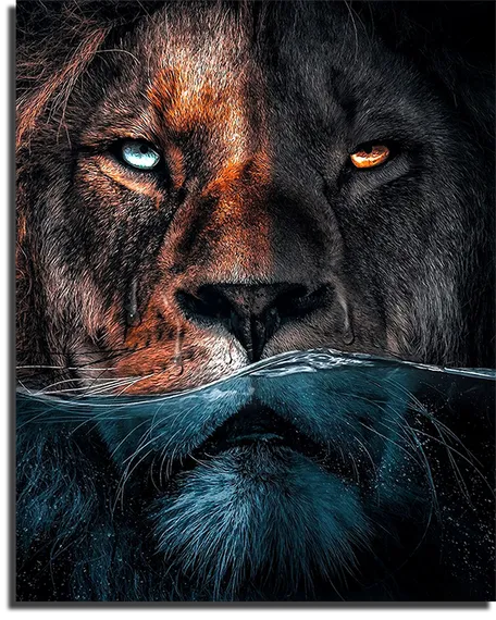 Постер "Лев под водой"