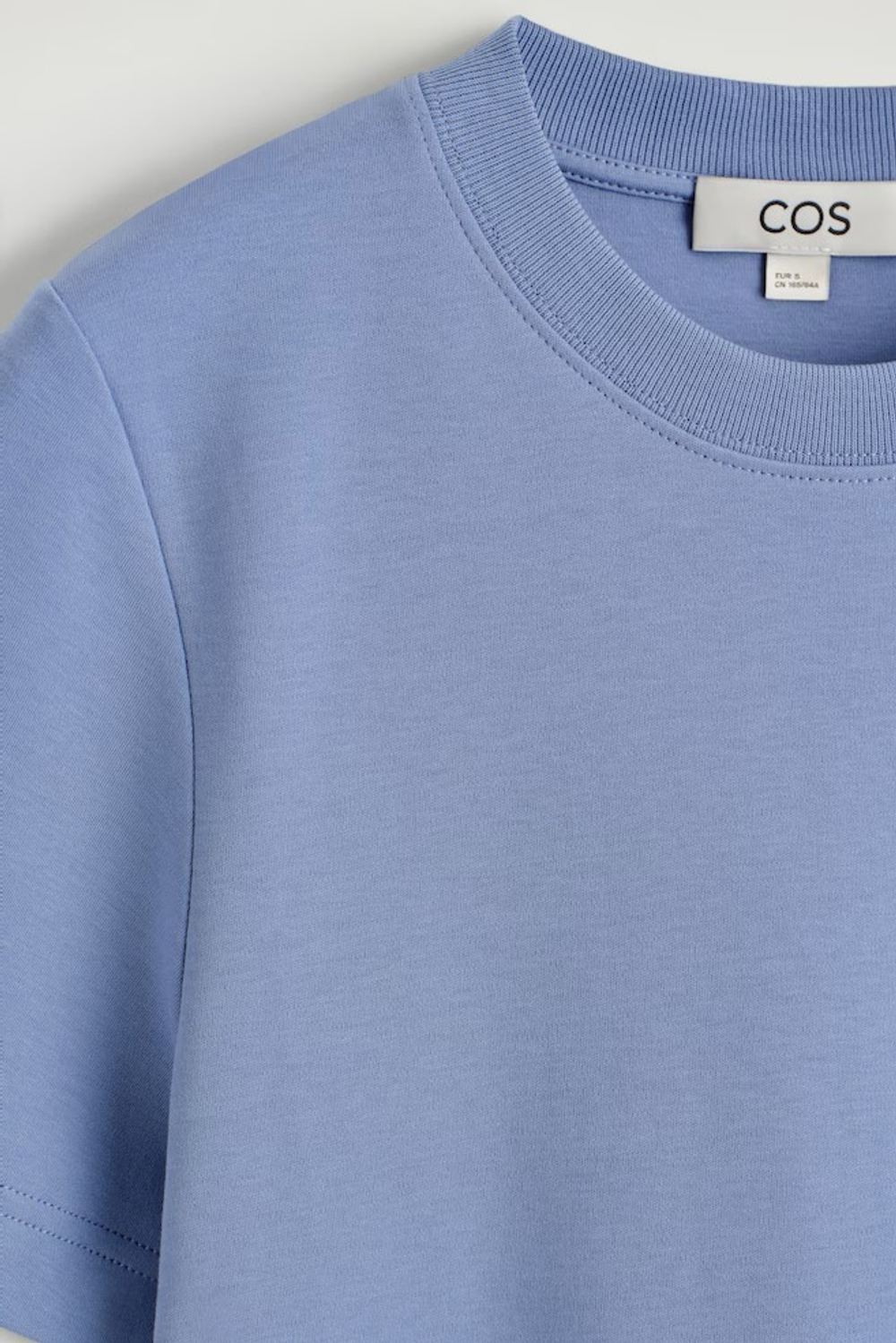 COS Футболка с коротким рукавом, васильковый