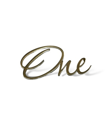 Топпер на торец ONE , акрил золото премиум
