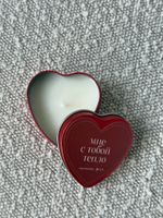 Свеча натуральная ароматическая JIWA сердце 60 мл - Кожа-сандал