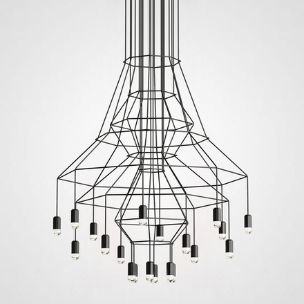 Люстра Via Wireflow Chandelier polyhedral 0315 Suspension lamp