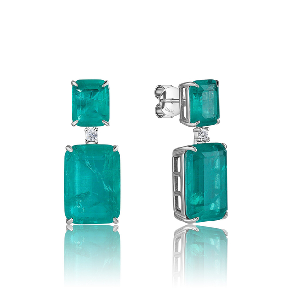 Серьги два прямоугольника