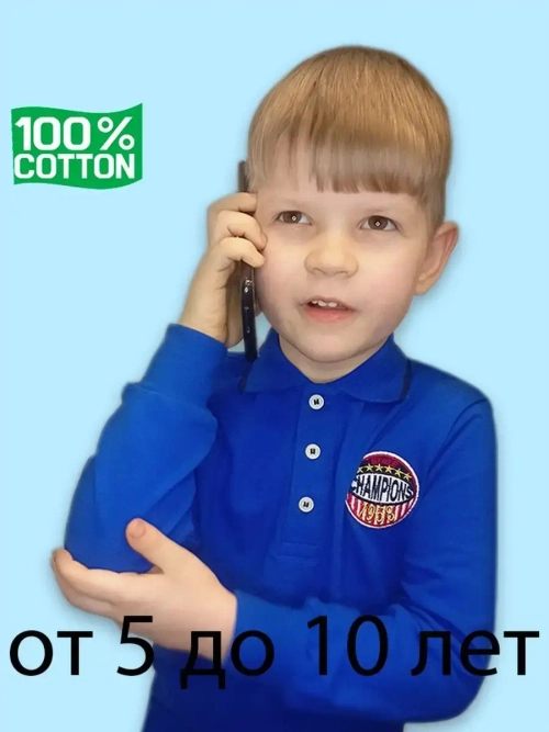 Футболка-поло с длинным рукавом