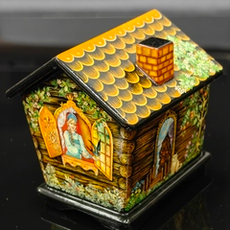 Шкатулка "Чайный домик" с ручной росписью
